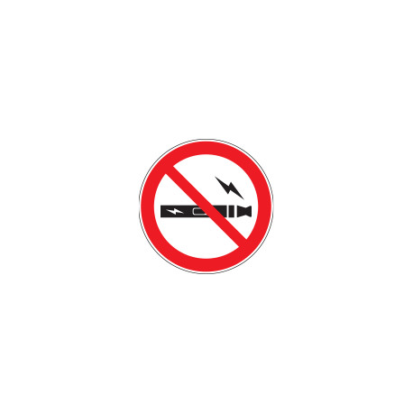 Etichetta adesiva "Vietato l'uso della sigaretta elettronica"