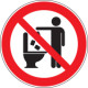 Etichetta adesiva "Divieto gettare prodotti nel WC"