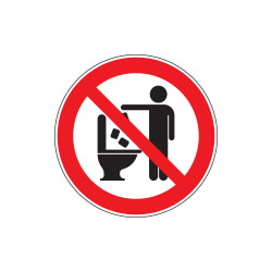 Etichetta adesiva "Divieto gettare prodotti nel WC"
