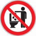 Etichetta adesiva "Divieto gettare prodotti nel WC"
