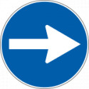 Etichetta adesiva Direzione obbligatoria