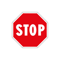 Etichetta adesiva ottogonale STOP