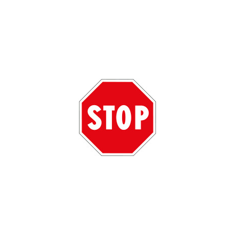Etichetta adesiva ottogonale STOP