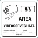 Alluminio rinfrangente "AREA VIDEOSORVEGLIATA"