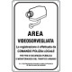 Cartello AREA SOTTOPOSTA A VIDEOSORVEGLIANZA POLIZIA LOCALE