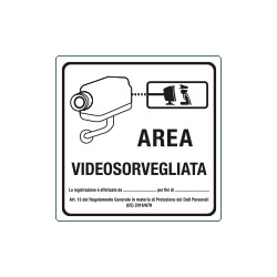 Cartello AREA VIDEOSORVEGLIATA