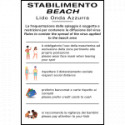 Cartello per stabilimenti balneari bilingue personalizzabile
