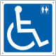 Cartello informazione toilette disabili
