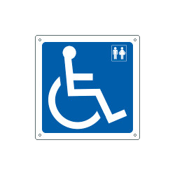 Cartello informazione toilette disabili