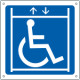 Etichetta adesiva informazione ascensore disabili