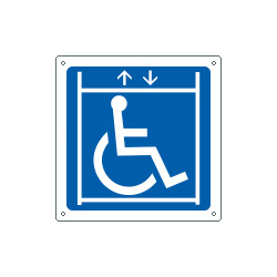 Etichetta adesiva informazione ascensore disabili
