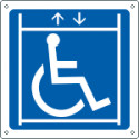 Cartello informazione ascensore disabili