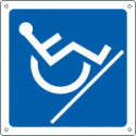 Etichetta adesiva informazione scale disabili