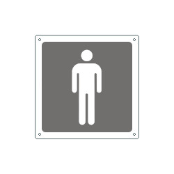 Etichetta adesiva informazione toilette uomini