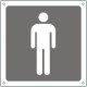 Cartello informazione toilette uomini