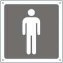 Cartello informazione toilette uomini