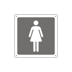 Cartello informazione toilette donne