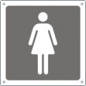Etichetta adesiva informazione toilette donne