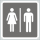 Cartello informazione toilette uomo/donna