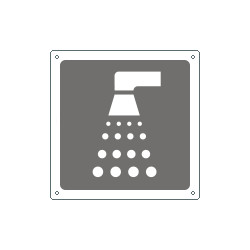 Cartello informazione doccia
