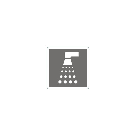 Cartello informazione doccia