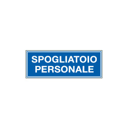 Cartello aziendale Spogliatoio personale