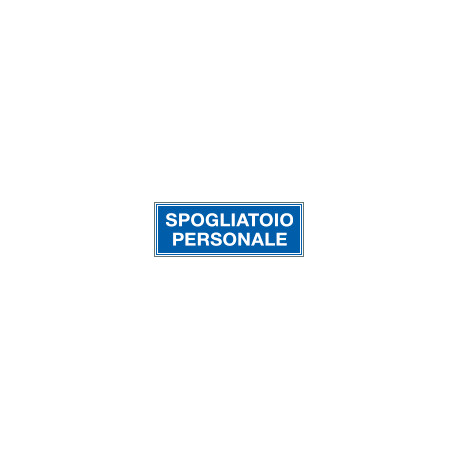 Cartello aziendale Spogliatoio personale