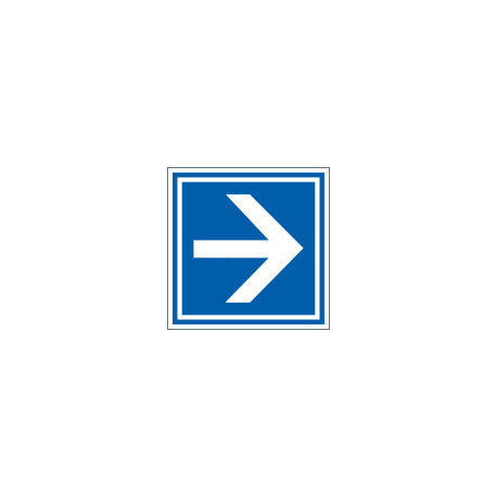 Cartello BLU freccia di direzione