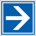 Cartello BLU freccia di direzione