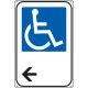 Cartello alluminio informazione DISABILI