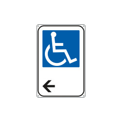 Cartello alluminio informazione DISABILI