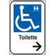 Cartello alluminio informazione Toilette disabili