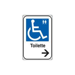 Cartello alluminio informazione Toilette disabili