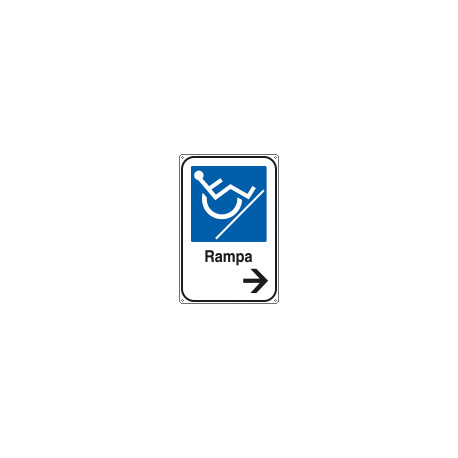 Cartello alluminio informazione Rampa disabili
