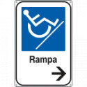 Cartello alluminio informazione Rampa disabili