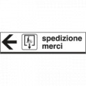 Cartello alluminio spedizione MERCI sinistra