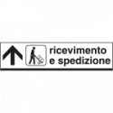 Cartello alluminio ricevimento E SPEDIZIONE avanti