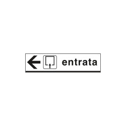 Cartello alluminio ENTRATA sinistra