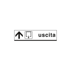 Cartello alluminio USCITA avanti