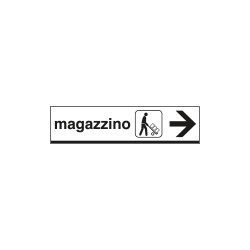 Cartello alluminio MAGAZZINO destra