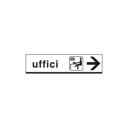 Cartello alluminio UFFICI destra