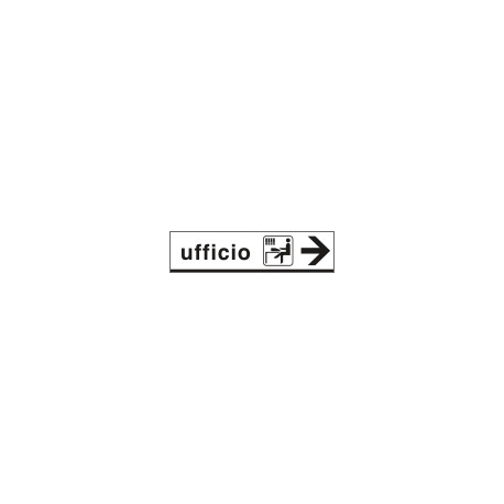 Cartello alluminio UFFICIO destra