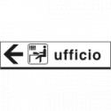 Cartello alluminio UFFICIO sinistra