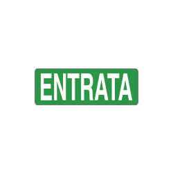 Foglio n. 1 etichette adesive fondo verde ENTRATA
