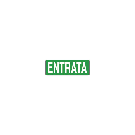 Foglio n. 1 etichette adesive fondo verde ENTRATA