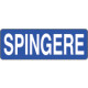 Foglio n. 1 etichette adesive fondo blu SPINGERE