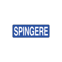 Foglio n. 1 etichette adesive fondo blu SPINGERE