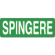 Foglio n. 1 etichette adesive fondo verde SPINGERE