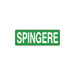 Foglio n. 1 etichette adesive fondo verde SPINGERE