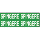 Foglio n. 4 etichette adesive fondo verde SPINGERE